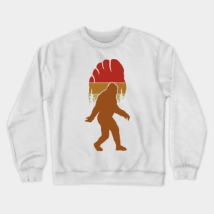 Bigfoot Footprint Retro Vintage Crewneck Sweatshirt